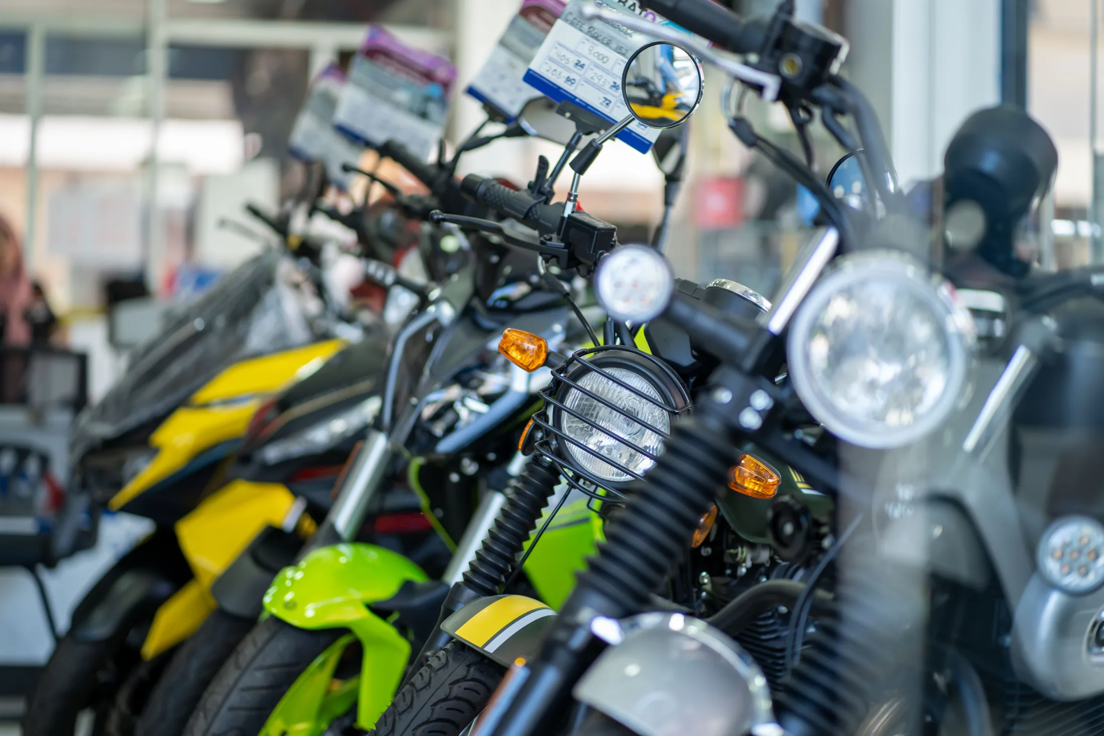 Motorcycles displayed at Sin Ban Hock Motor